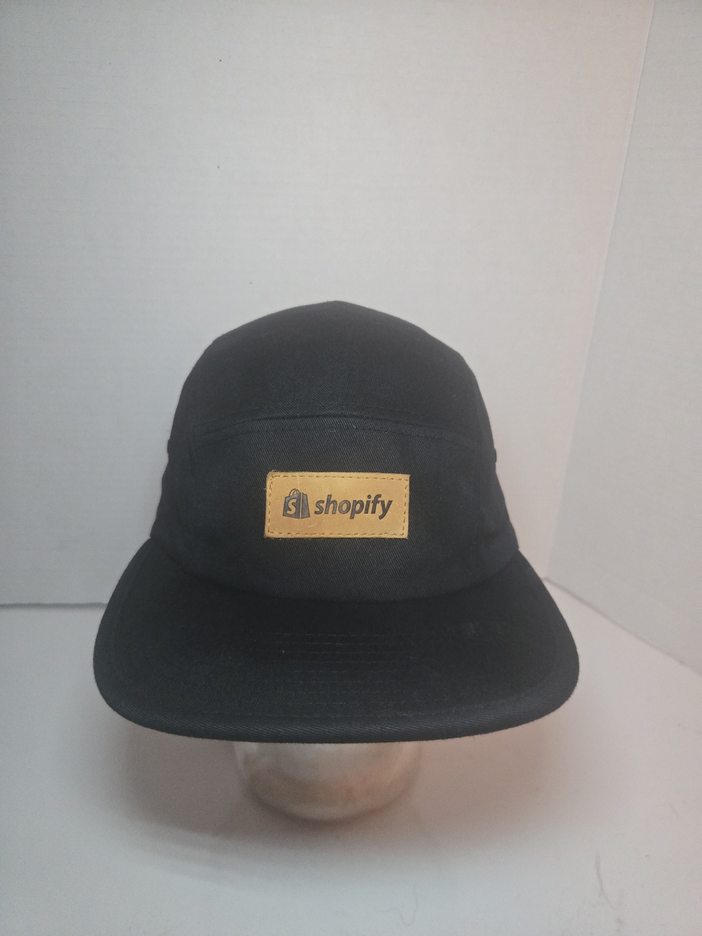 Black Shopify Five-Panel Cap